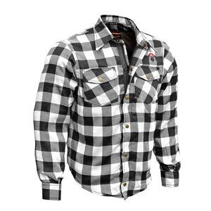 RIDERACT® Men’s Small Black & White Checked Riding Shirt, Casual Button-Up NEW